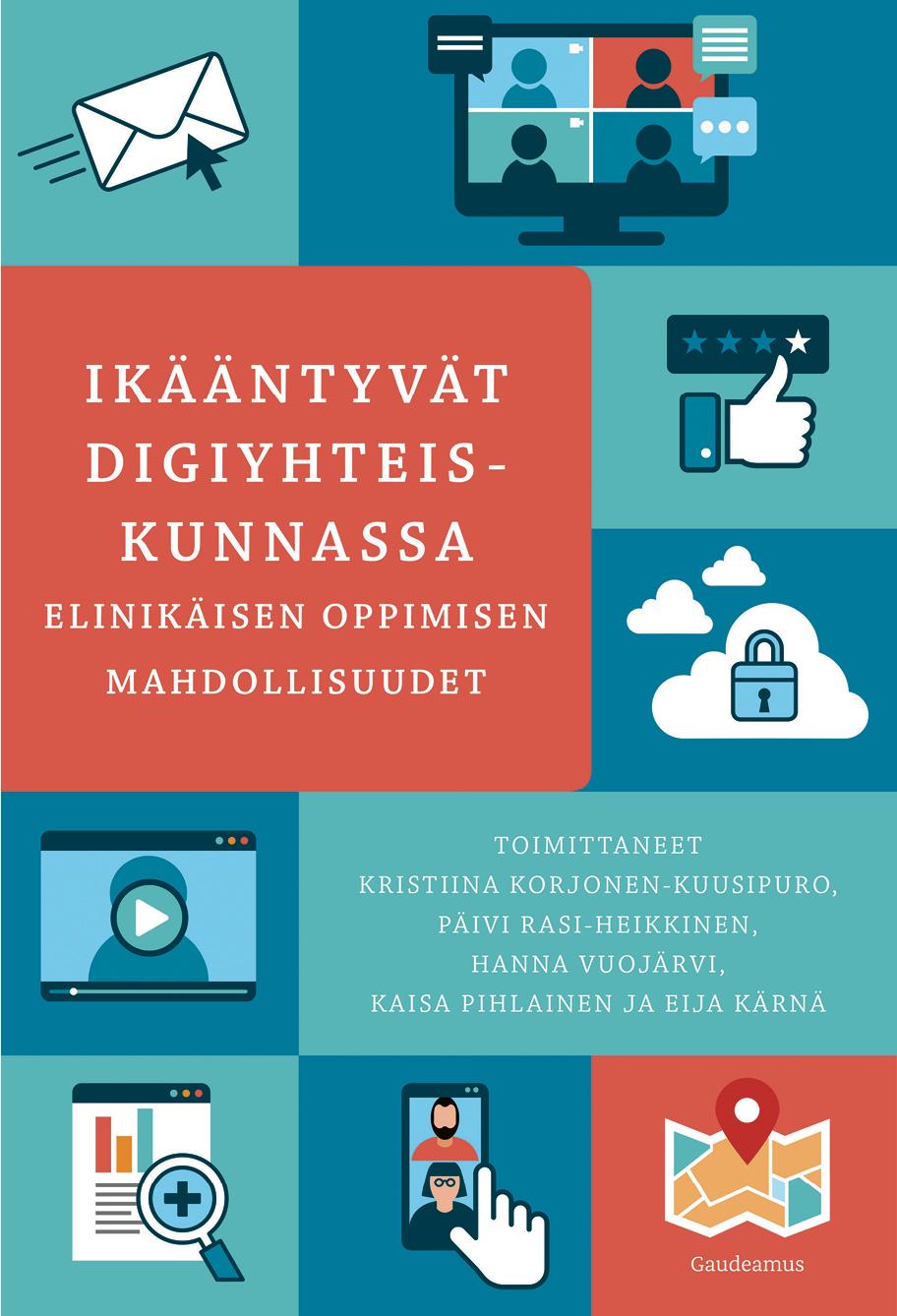 Ikääntyvät digiyhteiskunnassa -kirjan kansi.