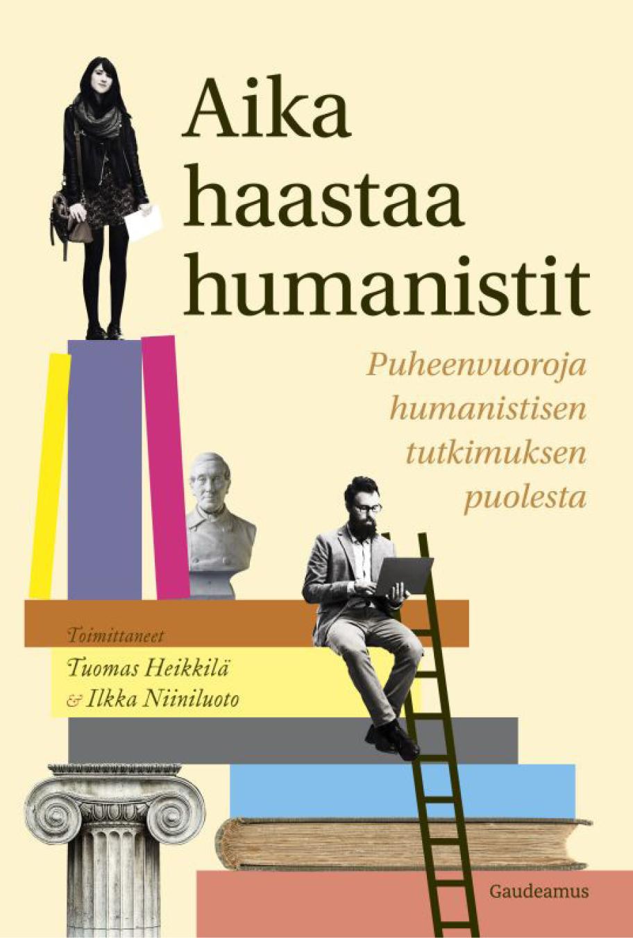 Aika haastaa humanistit -kirjan kansi.