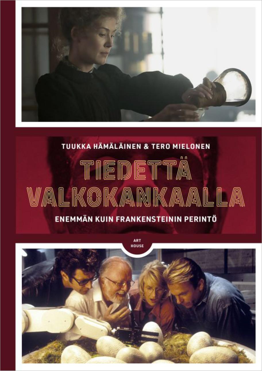 Tiedettä valkokankaalla -kirjan kansi.