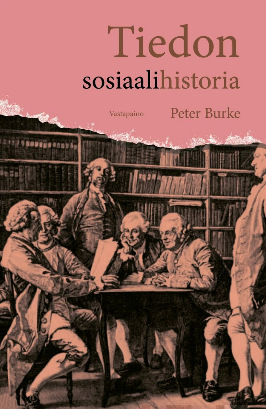 Tiedon sosiaalihistoria -kirjan kansi.