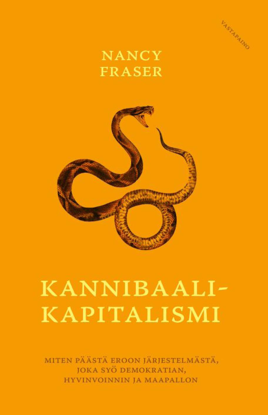 Kannibaalikapitalismi-kirjan kansi.