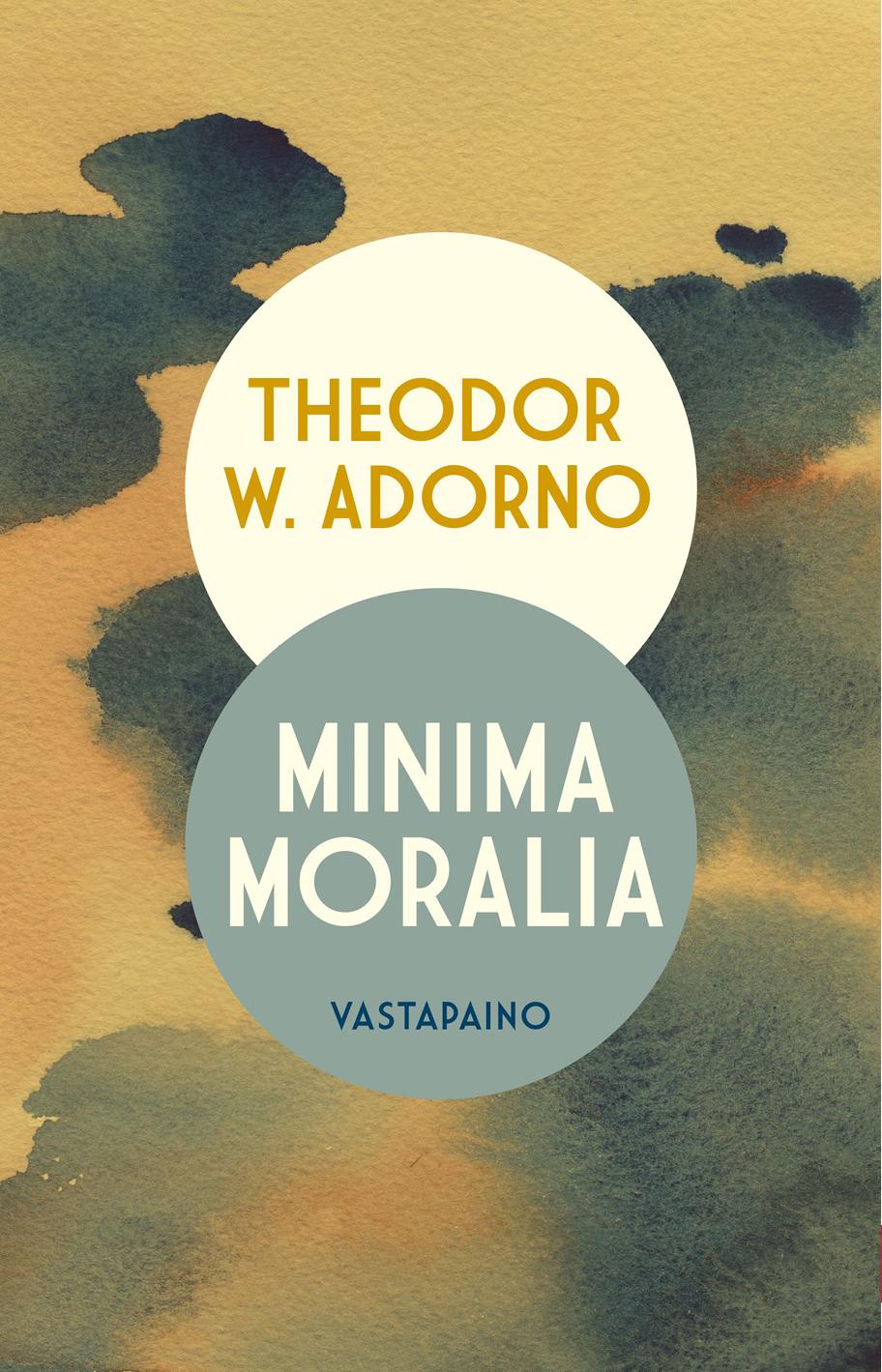 Minima moralia -kirjan kansi.