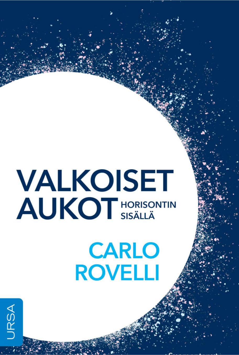 Valkoiset aukot horisontin sisällä -kirjan kansi.