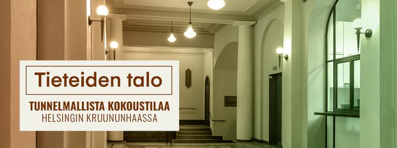 Tieteiden talo. Tunnelmallista kokoustilaa Helsingin Kruununhaassa.