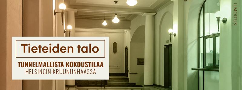 Tieteiden talo − tunnelmallista kokoustilaa Helsingin Kruununhaassa.