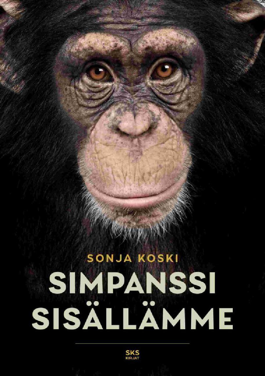 Simpanssi sisällämme -kirjan kansi.