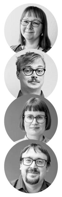 Elina Koivisto, Jonni Karlsson, Hanna Lahdenperä ja Ilmari Jauhiainen.