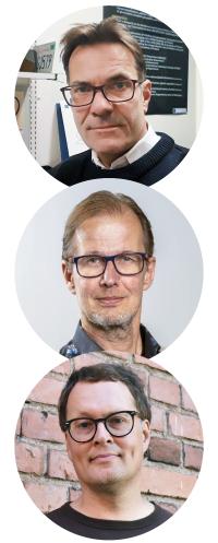 Jouni Häkli, Pekka Jokinen ja Markus Laine.